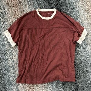 Aerie Maroon Boyfriend Tee